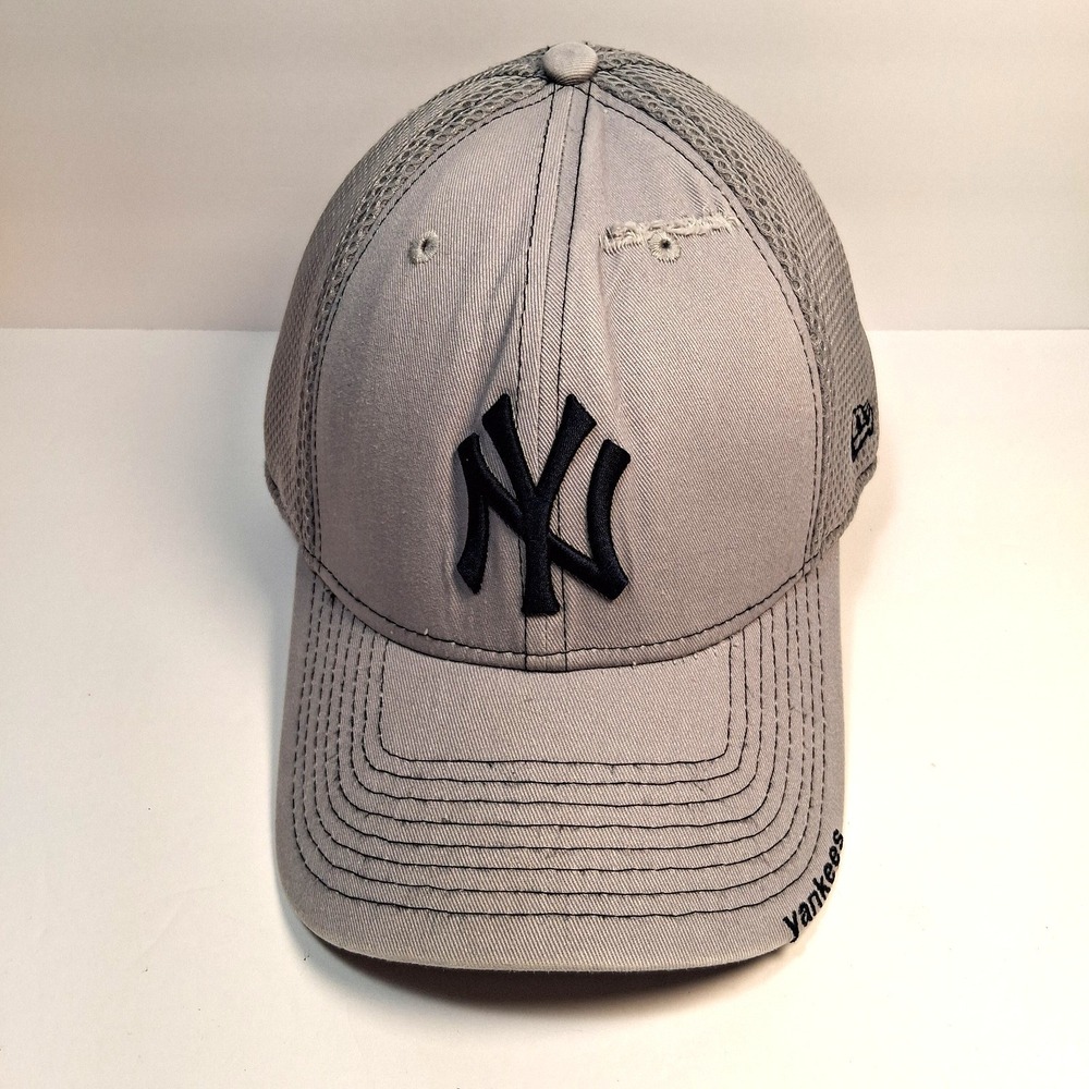 New Era 39THIRTY New York Yankees Hat Grey Mesh Stretch Fit Cap L/XL MLB Neo